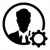 User Preferences icon concept in black color vector