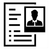 User Profile concept in black color vector