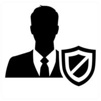 User Security icon concept in black color vector