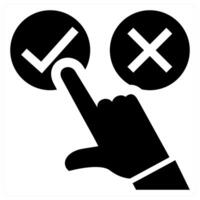 Validation icon concept in black color vector