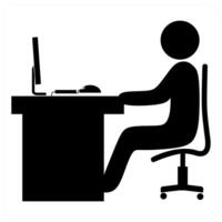 Workplace Provisioning icon concept in black color vector