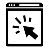 Web Page icon concept in black color vector