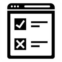 Web Survey icon concept in black color vector