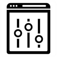 Webpage Configuration icon in black color vector