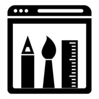 Website Design icon concept in black color vector
