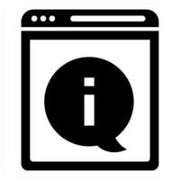 Website Information icon in black color vector