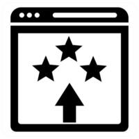 Website Ranking and ratings icon concept in black color vector