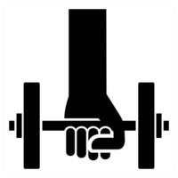 Weight Lifting icon concept in black color vector