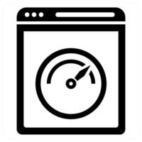 Website Speed concept in black color vector