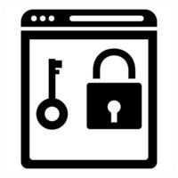 Website Security icon concept in black color vector