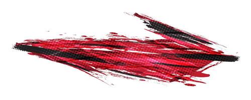 Abstract Grunge Background with Red and Black Brush Strokes on a White Background vector