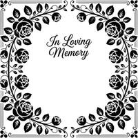 In loving memory frame vector