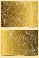 abstract golden distorted line shapes background vector