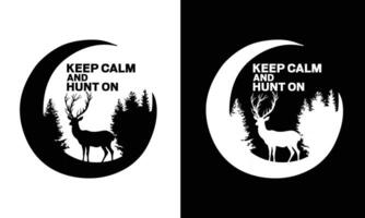 Hunting and Deer Graphic Tshirt Design. Use for shirts, mugs, Cards, stickers, etc. vector