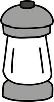 Kitchenware hand drawn doodle, Lamp illustration with a simple, minimalist design. vector