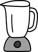 Kitchenware hand drawn doodle, Blender illustration with a simple design for culinary use. vector