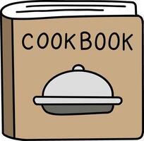 Kitchenware hand drawn doodle, Cookbook illustration featuring a serving dish design. vector
