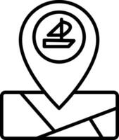 Ferry Dock Map Marker vector