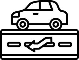 Lane Change Arrow Mark vector