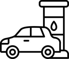 Refueling Car at Station vector