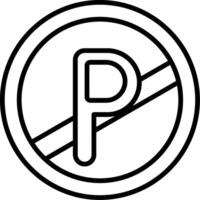 No Parking Zone Notice vector