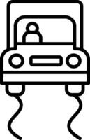 Road Slippery When Wet Sign vector