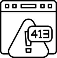 Error 413 Payload Too Large Error vector