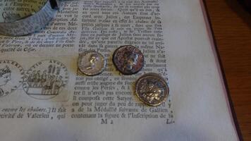 Old Numismatic Book and roman Coins 03 video