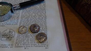 Old Numismatic Book and roman Coins 04 video