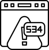 Error 534 Database Connection Error vector