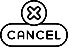 Cancel Action Button vector