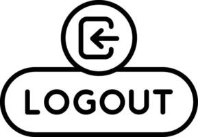Logout Session Button vector