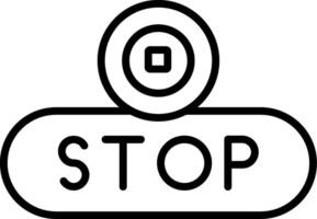 Stop Playback Button vector