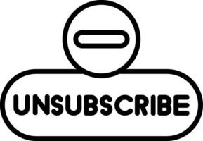 Unsubscribe Alert Button vector