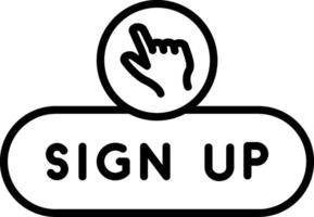 Sign Up Form Button vector