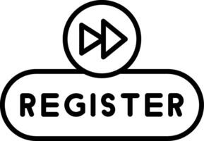 Register Account Button vector