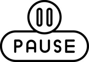 Pause Media Button vector