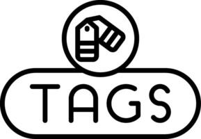 Manage Tags Button vector