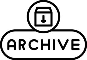 Move to Archive Button vector