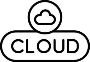 Open Cloud Button vector
