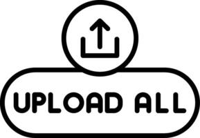 Upload All Files Button vector