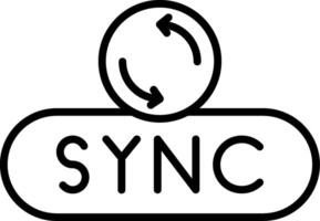 Sync Data Button vector