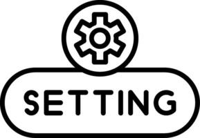 Open Settings Button vector