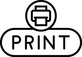 Print Document Button vector