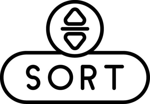 Sort Items Button vector