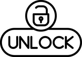 Unlock Access Button vector