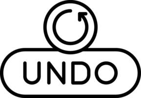 Undo Action Button vector