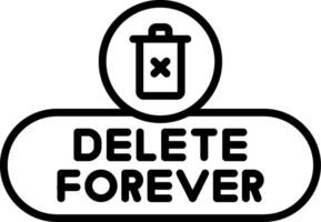 Delete Permanently Button vector
