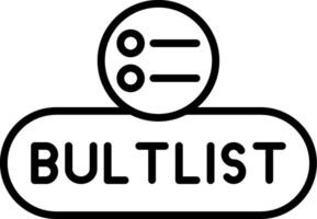 Bullet List Toggle Button vector