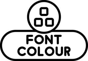 Change Font Color Button vector